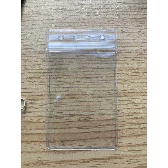 Set of 25 Clear Plastic ID Badge Holders and 25 Black Lanyards - Picture 3 of 6